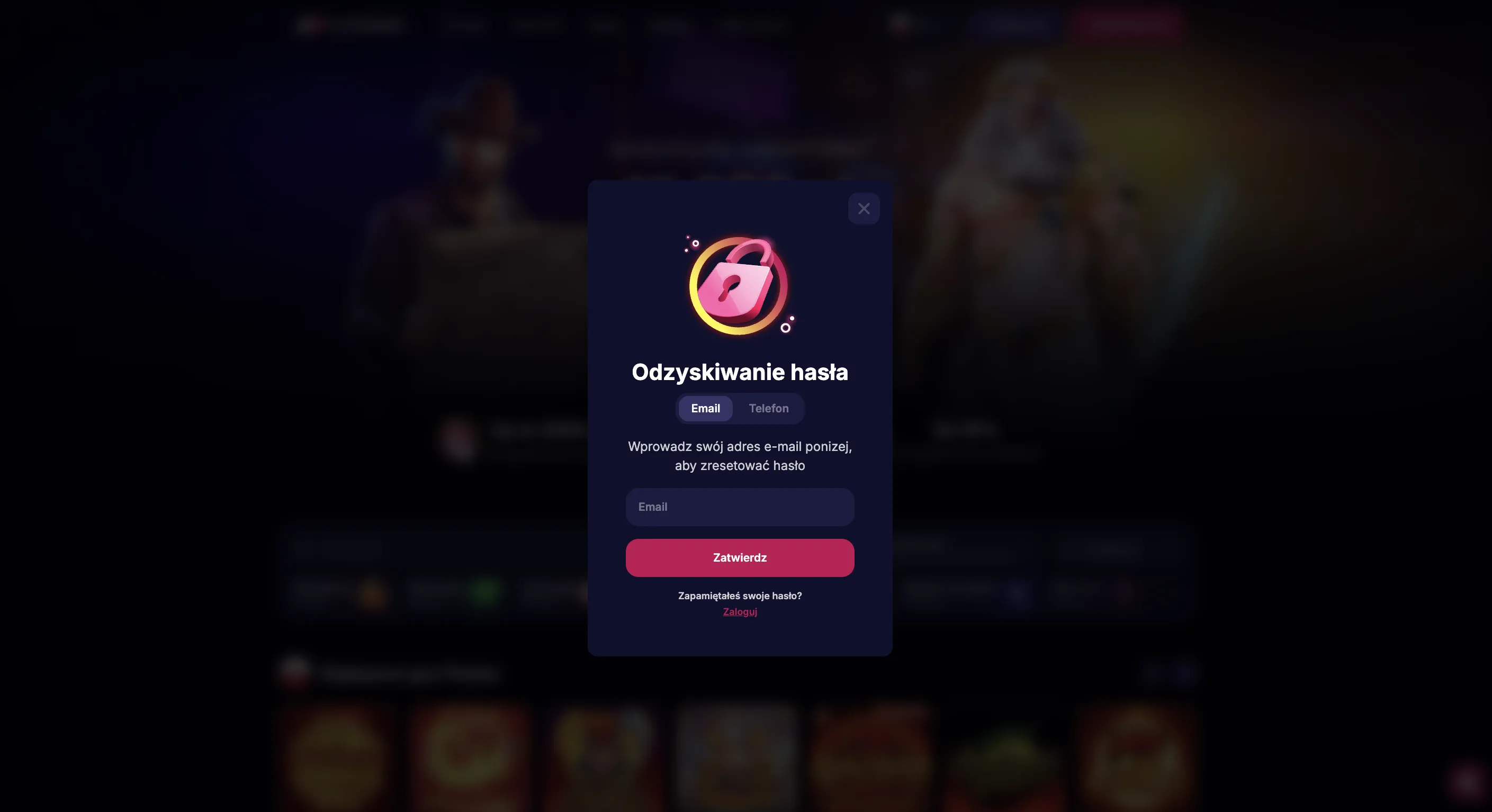 Przywracanie dostępu do NV Casino login przez link Nie pamiętasz hasła